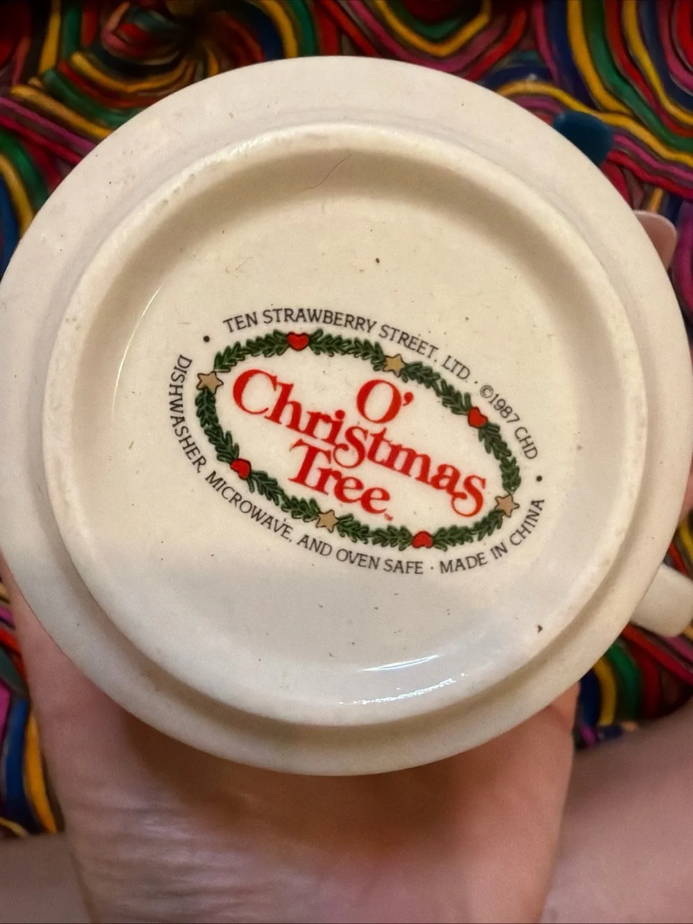Vintage O Christmas Tree Christmas mug set